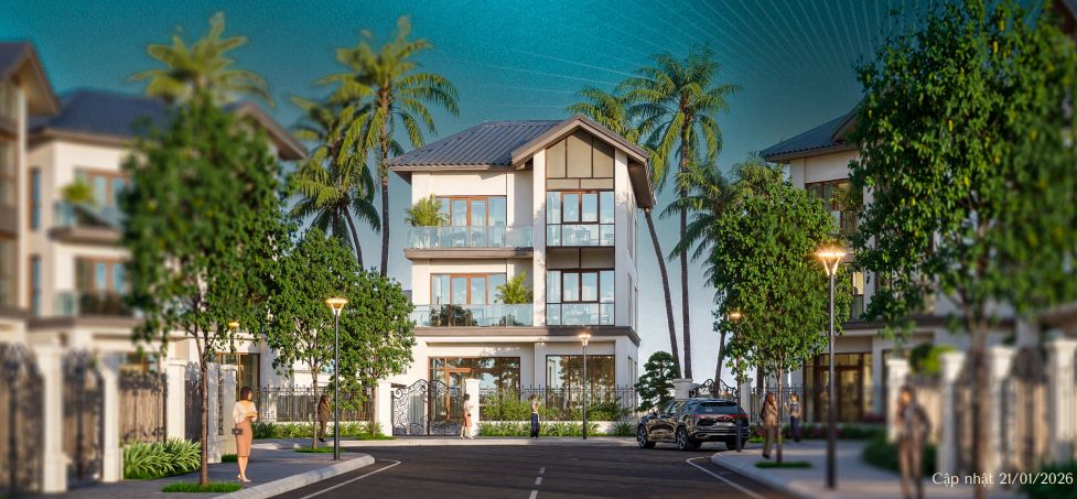 Bán biệt thự song lập chính Tây gần công viên 3 tầng 1 tum Alluvia Sunshine Marina Hưng Yên